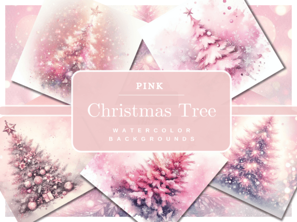 23 Pink Christmas Tree Backgrounds for Modern Holiday Design