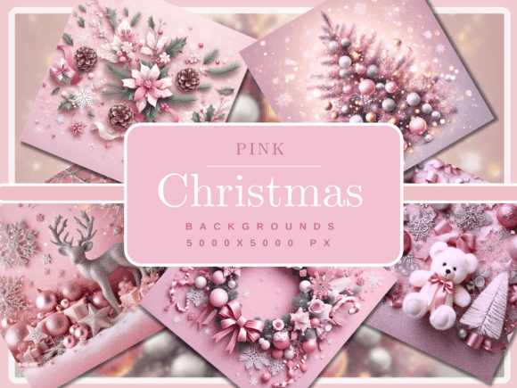 50 Elegant Pink Christmas Backgrounds for Modern Creations
