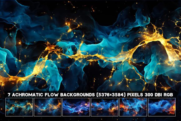 7 Abstract Electric Ink Backgrounds for Bold Digital Design