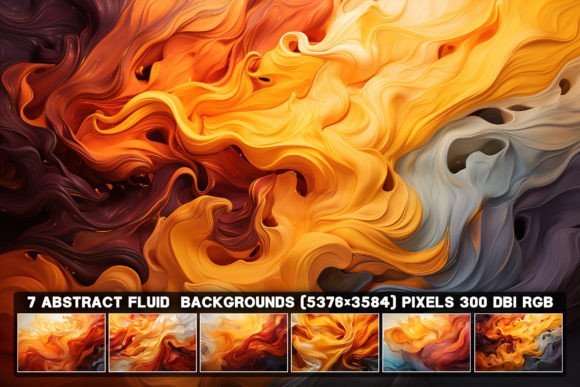 7 Abstract Fluid Flames Backgrounds for Dynamic Design