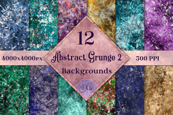 Abstract Grunge 2 Backgrounds: Elevate Your Brand with Metallic Texture
