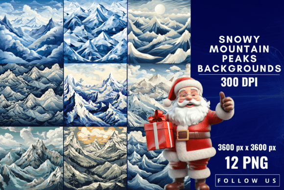 Bring Alpine Majesty to Your Projects with Snowy Mountain Peaks Backgrounds