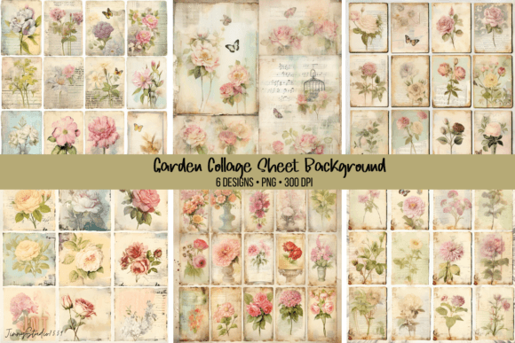 Bring Nature Indoors: The Garden Collage Sheet, Backgrounds