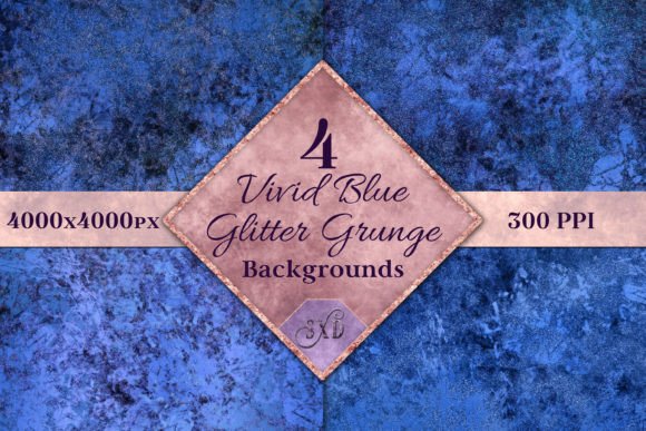 Captivating Vivid Blue Glitter Grunge Backgrounds