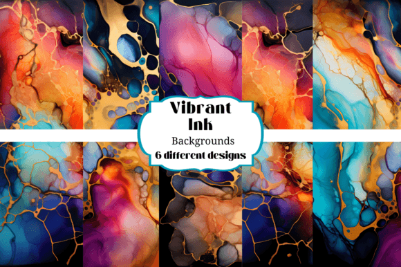 Colorful Vibrant Ink Backgrounds: A Splash of Energy for Every Project