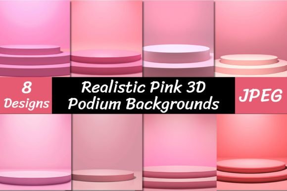 Elevate Your Visuals with Realistic Pink 3D Podium Backgrounds