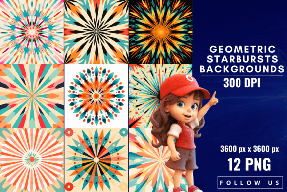 Geometric Starbursts Backgrounds: Inject Modern Energy