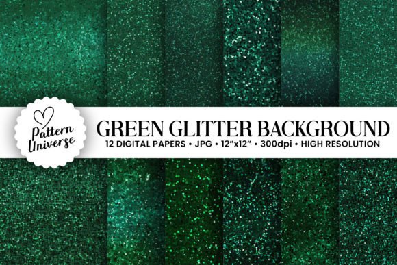 Instant Sparkle: The Versatility of Green Glitter Seamless Backgrounds