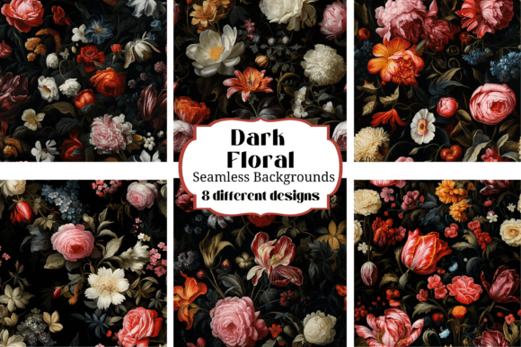 Ornate Dark Florals: Elevating Your Creative Projects