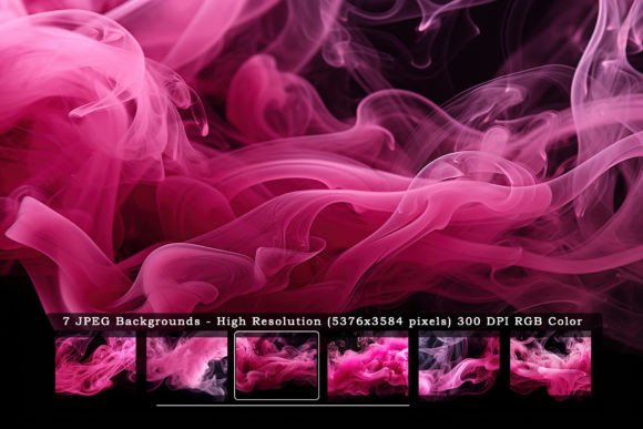 Pink Black Smoke in Black Backgrounds: A Bold Design Asset