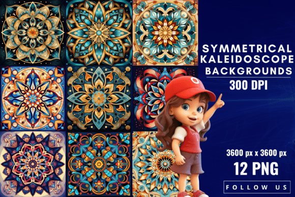 Symmetrical Kaleidoscope Backgrounds: A World of Visual Harmony