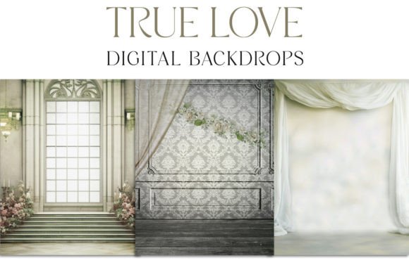Transform Your Photos with True Love V1 Digital Backdrops