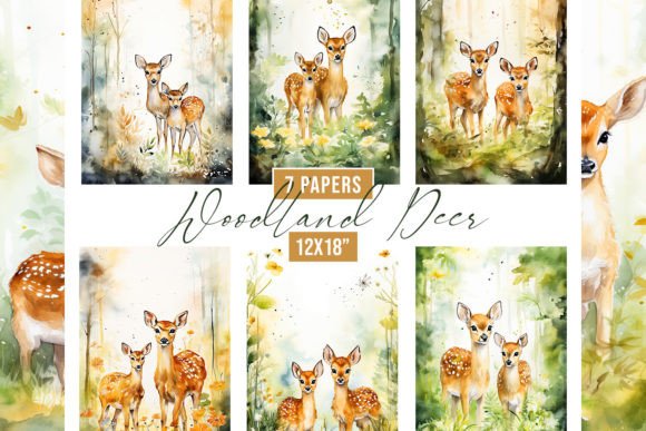 Watercolor Woodland Deer Backgrounds: A Designer's Guide