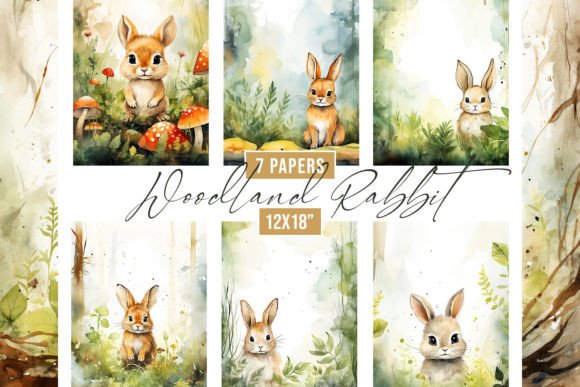 Watercolor Woodland Rabbit Backgrounds: A Designer's Field Guide